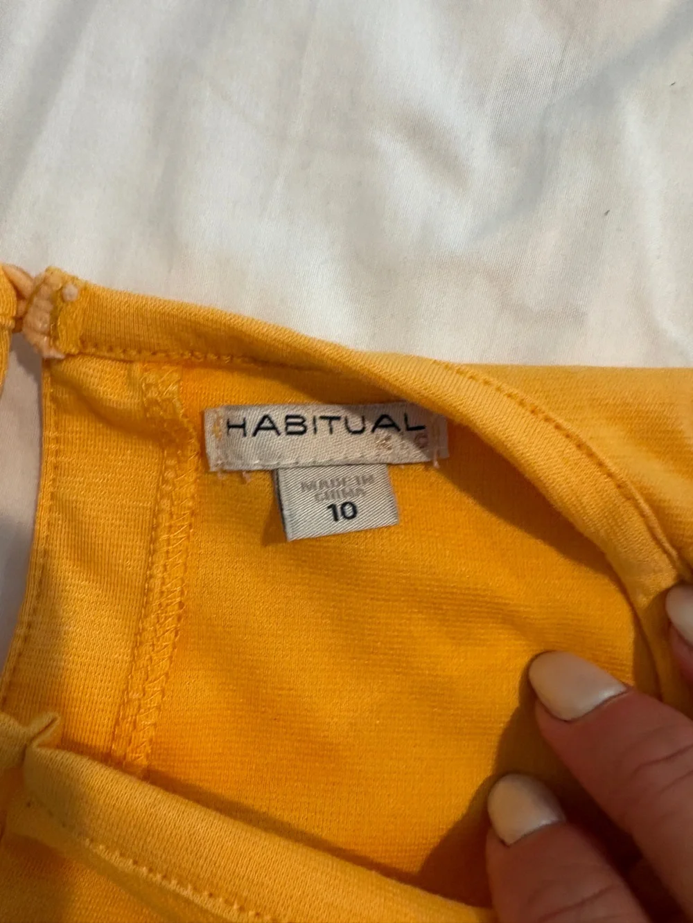 Habitual Golden Yellow Knot Front Top